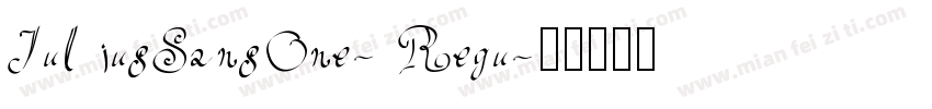 Jul iusSansOne- Regu字体转换